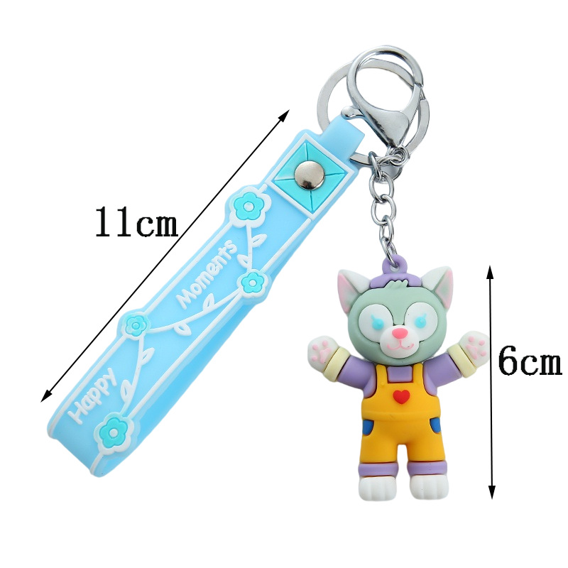 Duffy Bear keychain, internet-famous Lina Belle doll key chain, girlish little fox schoolbag pendant pic 4