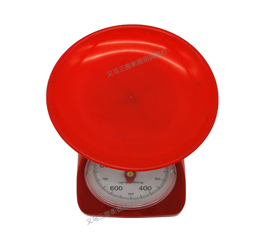 Small household circular plastic spring mechanical dial kitchen scale, small platform scale, 1-5kg and other multiple specifications are available for selection pic 20