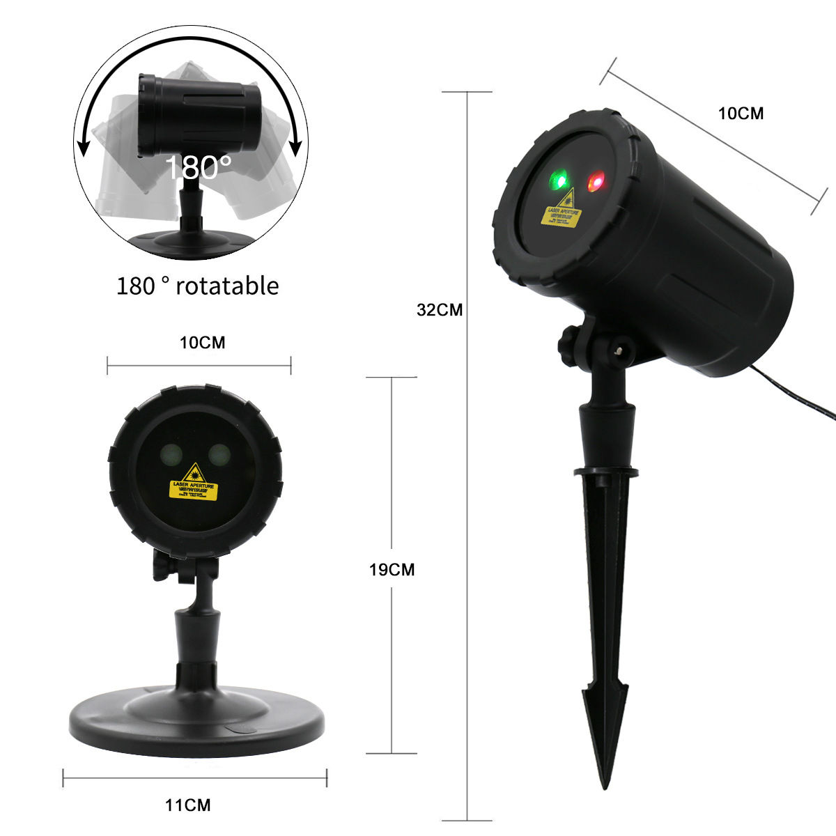 Cross-border exclusive plastic shell laser light outdoor waterproof Christmas starry sky pattern RF remote control pic 10