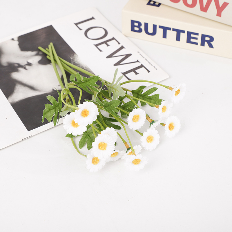 新款11头仿真小雏菊ins网红小清新雏菊仿真花假花 家居桌面装饰仿详情4