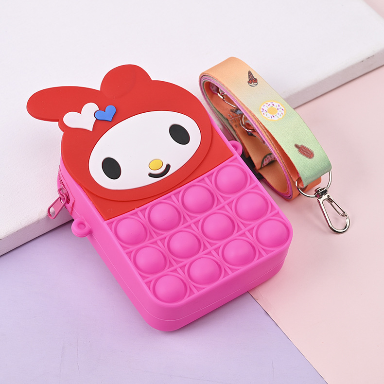 Cross-border new rat-extermination pioneer coin purse Cartoon Unicorn single-shoulder diagonal silicone bag decompression silicone coin purse pic 20