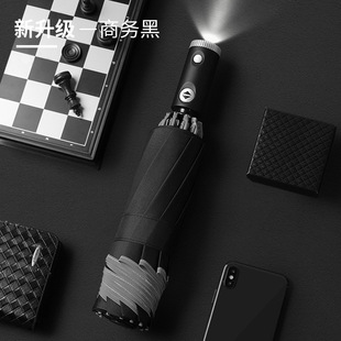 Fully automatic umbrella with logo printing, advertising umbrella, three-fold umbrella, folding windproof and sunshade sun umbrella set, gift umbrella pic 16