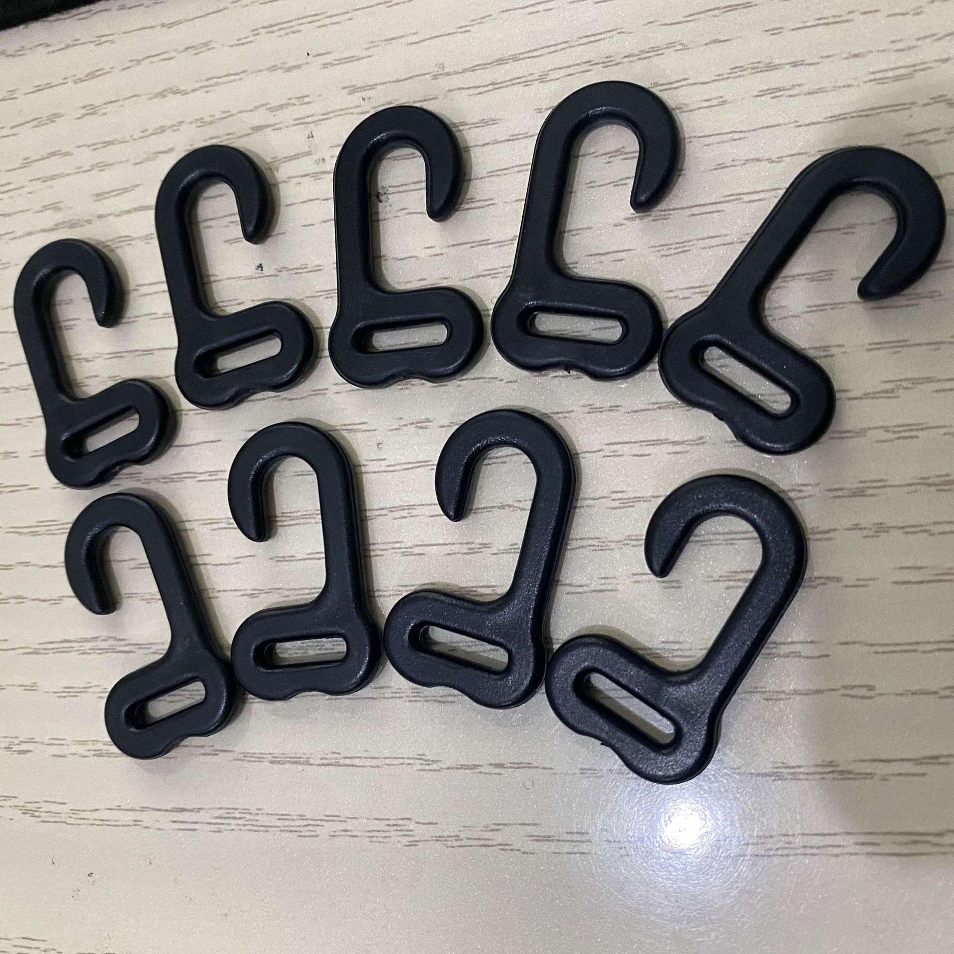 Plastic bag webbing hook, backpack small hanging hook, inner diameter 1.5, webbing hook, 2-shaped hook, plastic hook buckle pic 10
