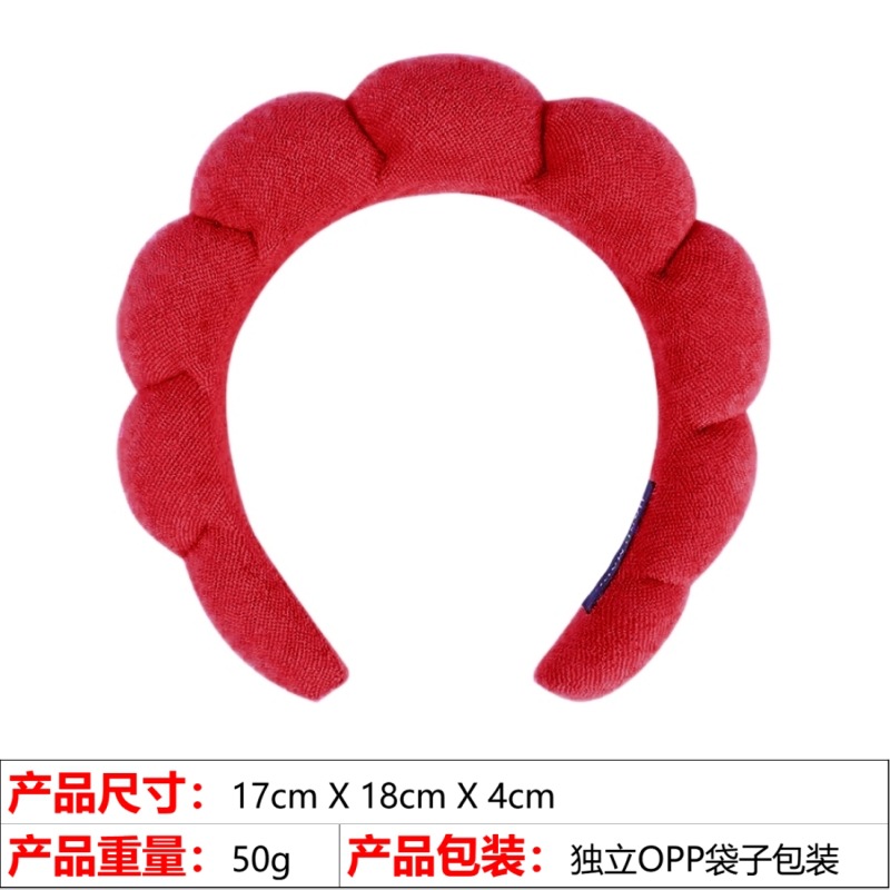 欧美跨境爆款高颅顶发饰女洗脸沐浴云朵海绵发箍化妆卸妆束发头箍详情61