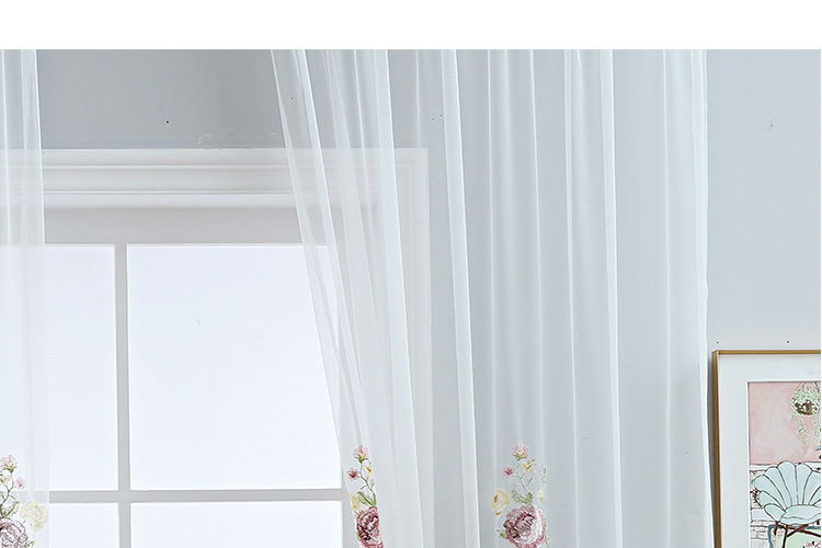 Cross-border exclusive Amazon curtain finished products, American-style embroidered window screens, small curtains, semi-blackout curtains, fabric wholesale pic 25