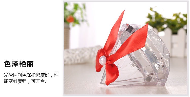 婚庆产品欧式婚庆用品创意钻石喜糖盒手工蝴蝶结透明糖盒子个性新娘糖果盒详情9