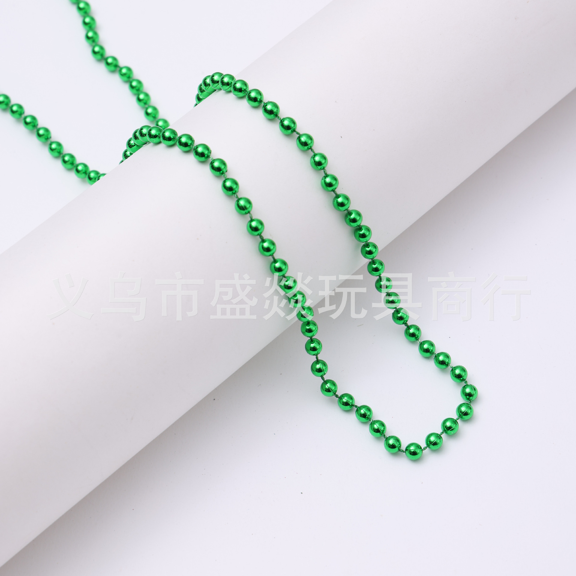 跨境7mm电镀珠链彩色项链独立日项链狂欢节万圣节派对波珠链详情3