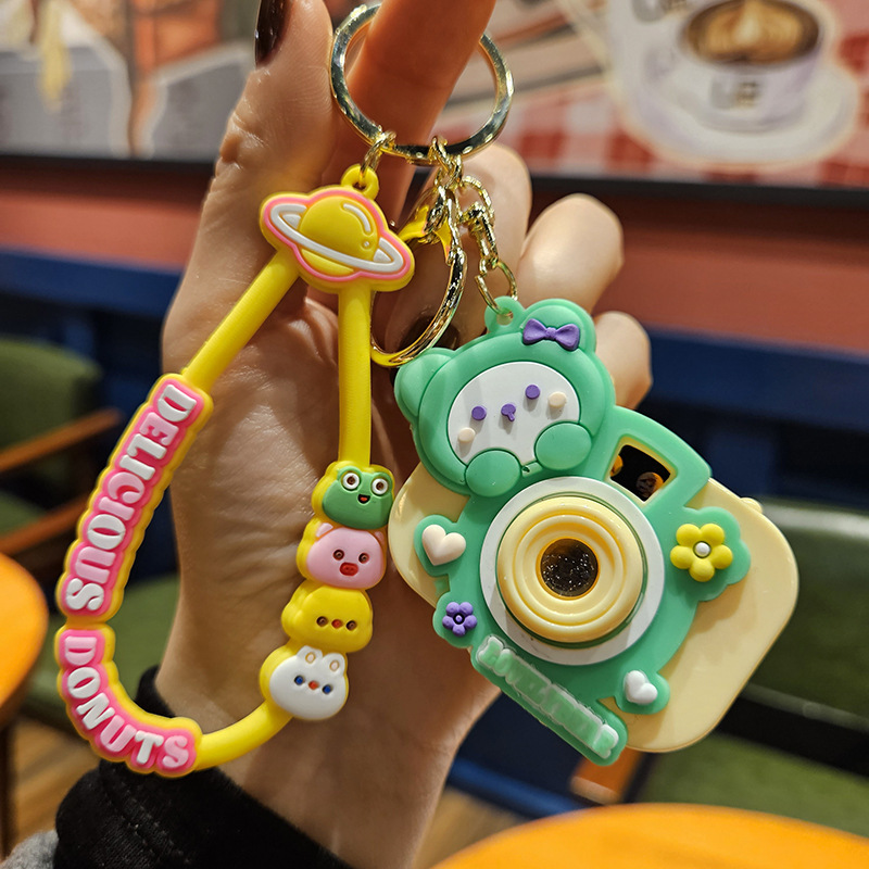 卡通眼镜牛仔裤狗狗投影相机钥匙扣汽车包包钥匙链挂件网红小礼品详情18