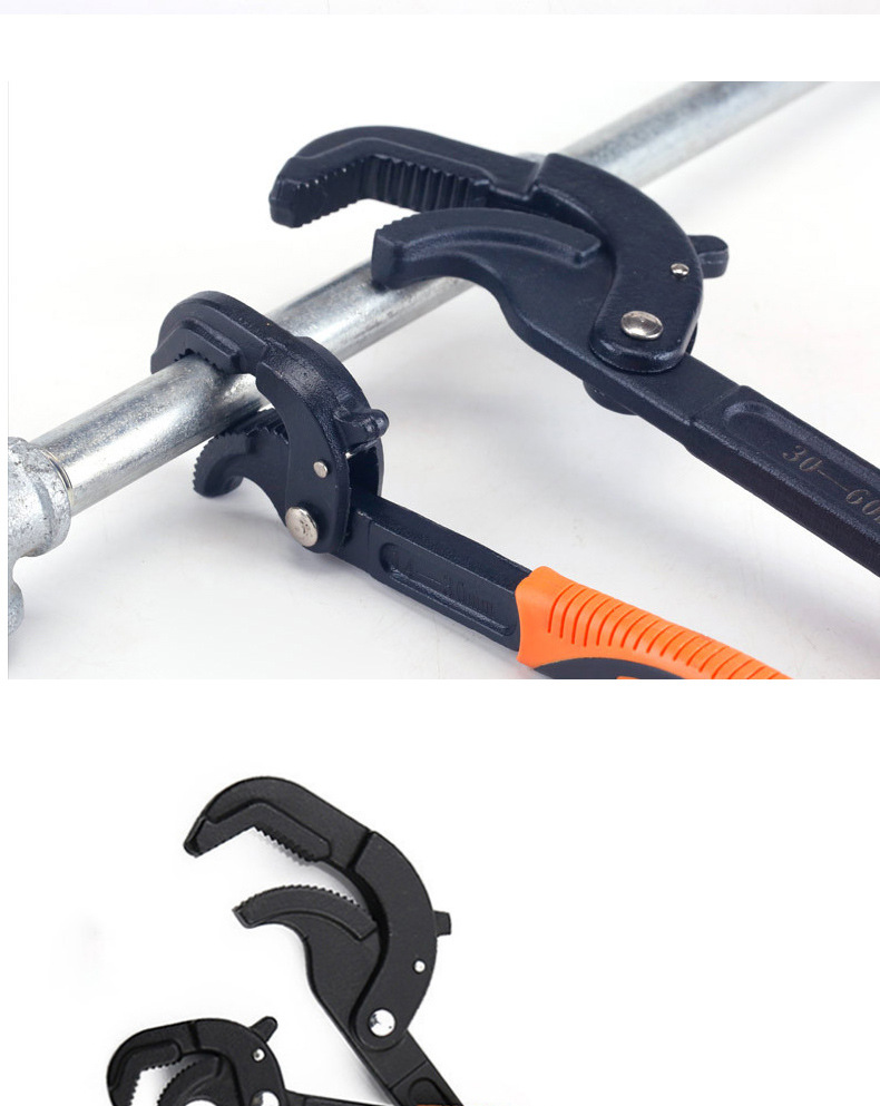 Universal wrench, adjustable universal set, multi-functional quick opening pipe wrench, self-tightening pipe wrench pic 13