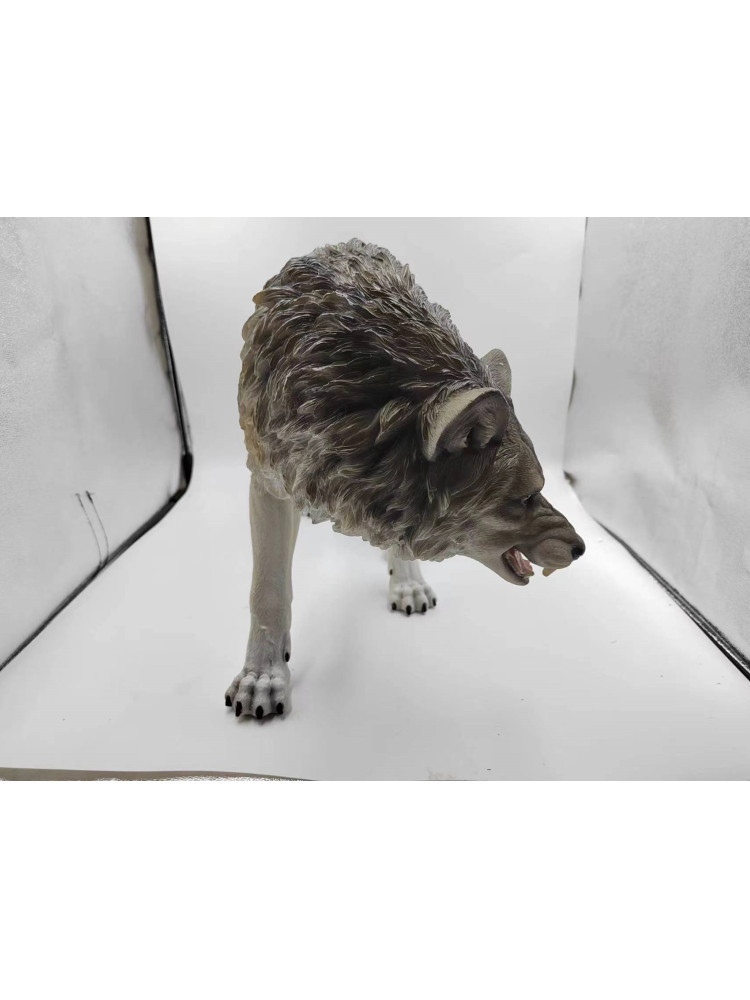 仿真小狼狗摆件  院装饰品美陈小狼狗动物雕塑盆栽树脂工艺品摆件详情9