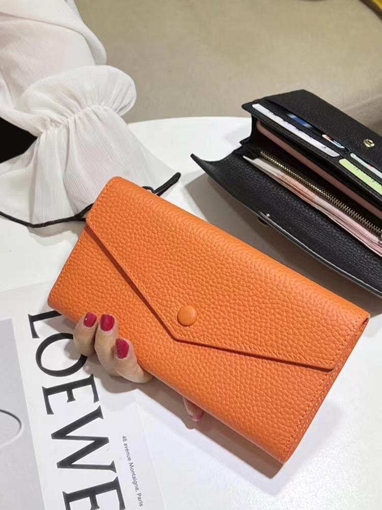 新款真皮长款钱包多功能手拿包放手机皮夹软皮简约气质钱夹大容量详情6