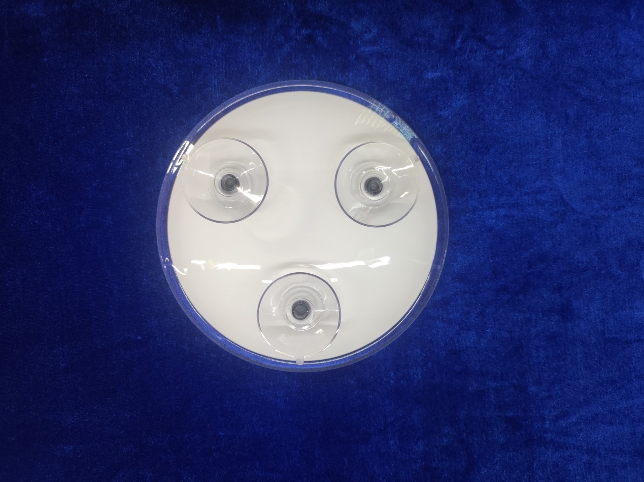Factory direct supply three-suction φ162mm* 10/15/20x nail-free, convenient, cute, high-sided magnifying makeup mirror pic 1
