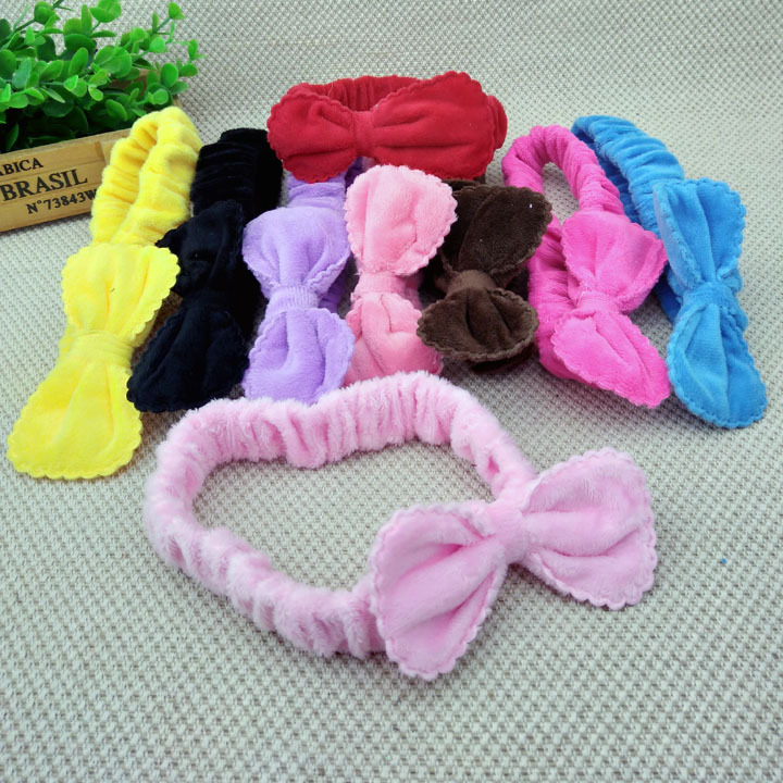 A3626 solid-color rabbit ear velvet hair tie, hair band, hair accessory and headwear are available for wholesale at 2-yuan store in Yiwu pic 8