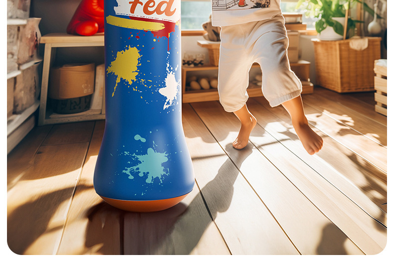 儿童充气拳击柱不倒翁沙包散打跆拳道家用小孩子健身运动拳击沙袋详情11