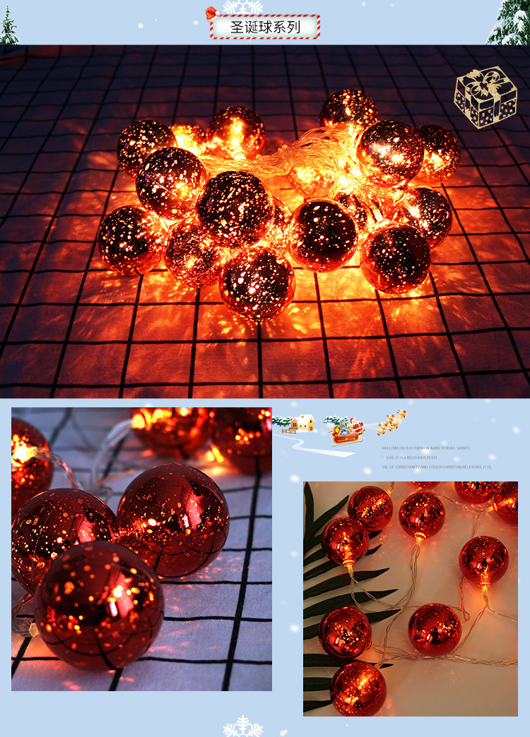 Cross-border best-selling led Christmas snowman light string, Santa Claus festival small colorful lights, girlish heart decoration string lights pic 18