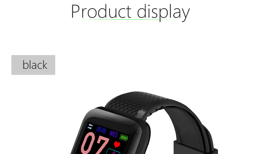 116plus Color Screen smart sports step count, heart rate, blood pressure, call information reminder function, wristband, cross-border gift pic 23
