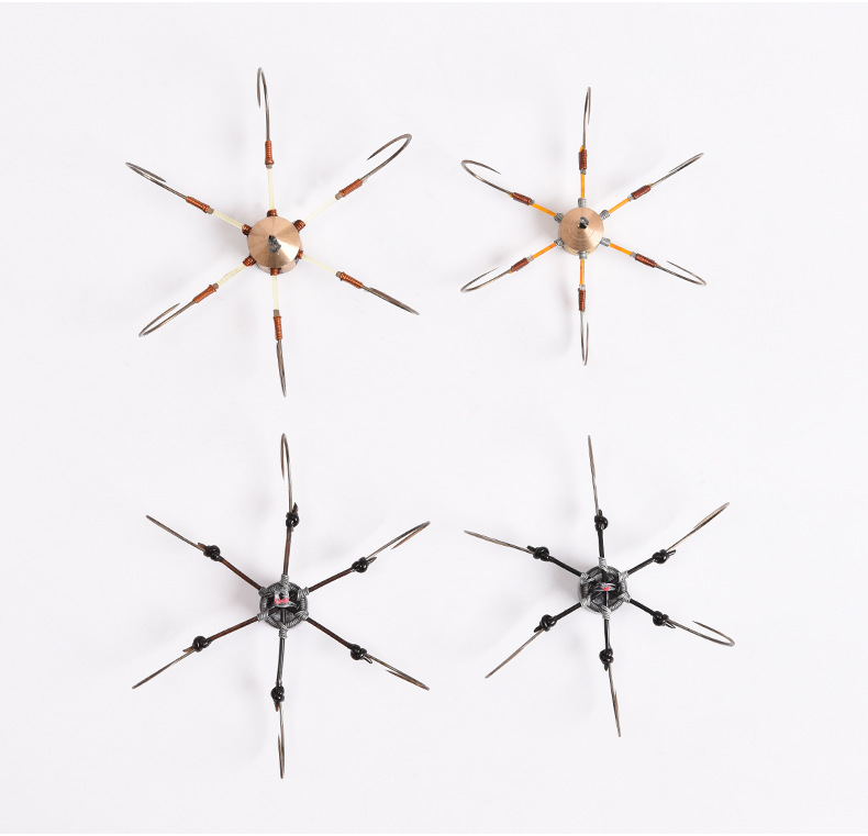 Hexagonal anchor hook, high-carbon steel fishhook, wool hook, crab hook pic 8