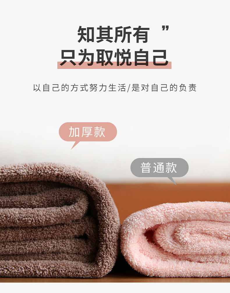 珊瑚绒纯色加厚女干发帽 康乐屋吸水速干干发巾 家用包头巾批发详情8