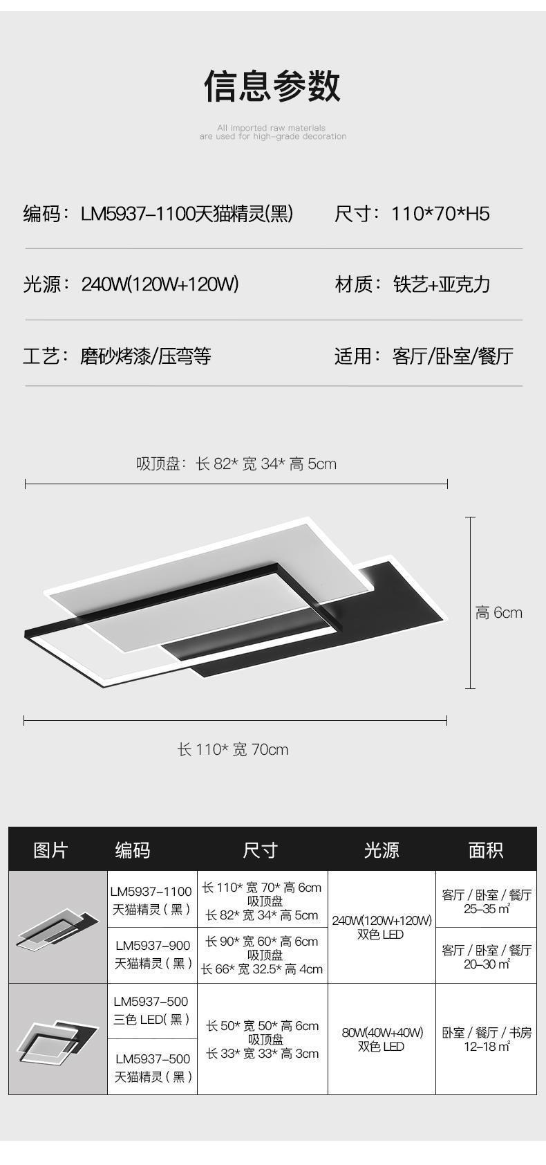 客厅吸顶灯2023年新款全光谱中山灯具现代简约创意极简全屋套餐详情20