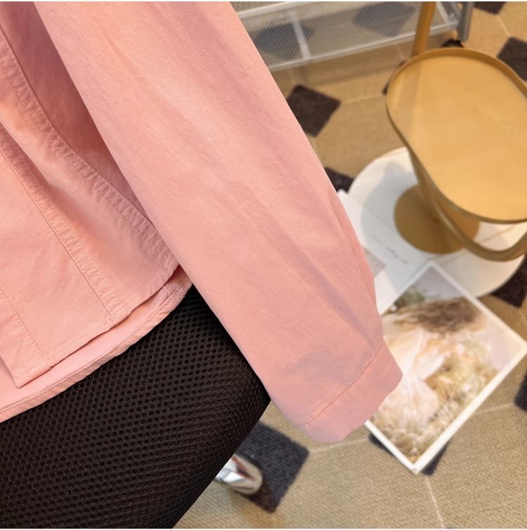 Polo领长袖衬衫女2024春秋新款洋气时尚修身显瘦薄款衬衣外套上衣详情16