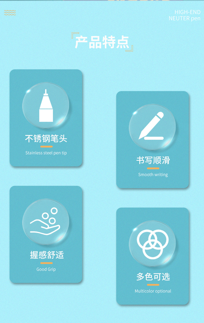 Metal pen, crystal tip ballpoint pen, electroplated colored metal ballpoint pen, office pen pic 2