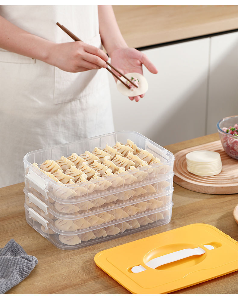 C67专用冻饺子盒多层食品级混沌盒冷冻盒家用饺子托盘保鲜盒详情14