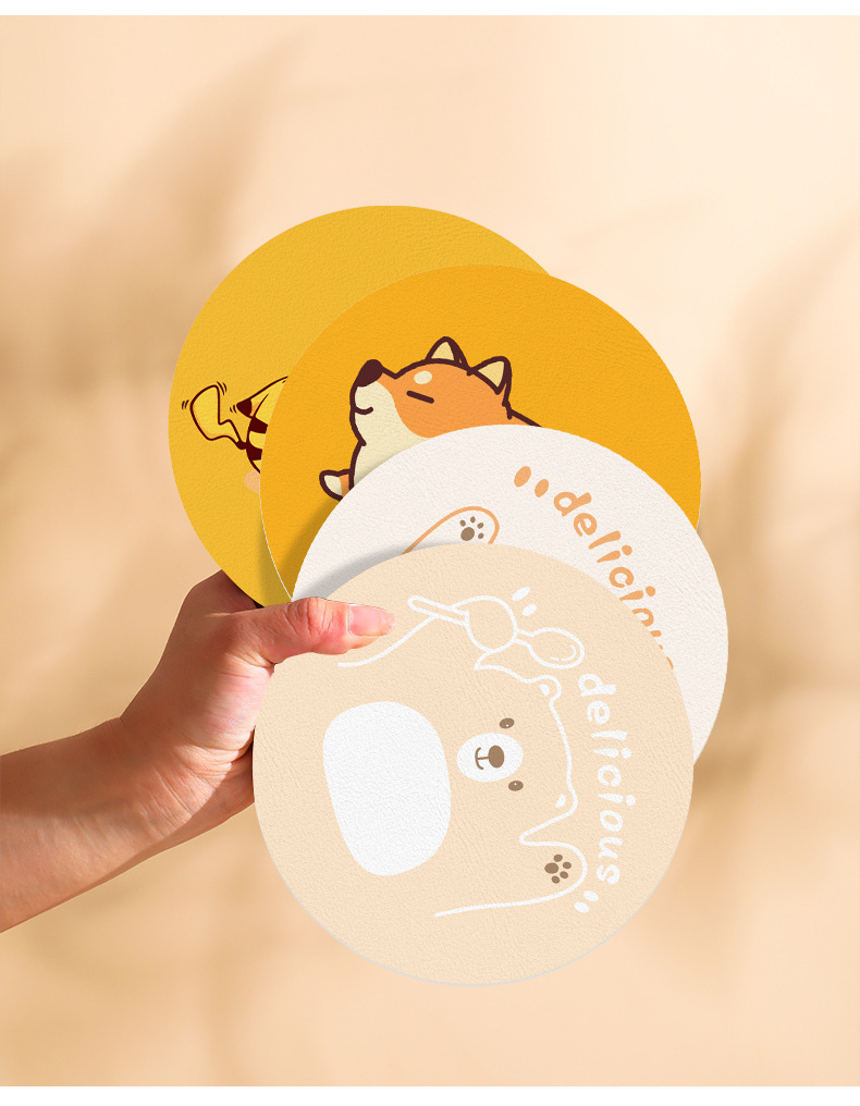 Cartoon heat insulation pads, placemats, high-temperature resistant table MATS, bowl MATS, pot MATS, plate MATS, PVC MATS, waterproof MATS, ins coasters pic 8
