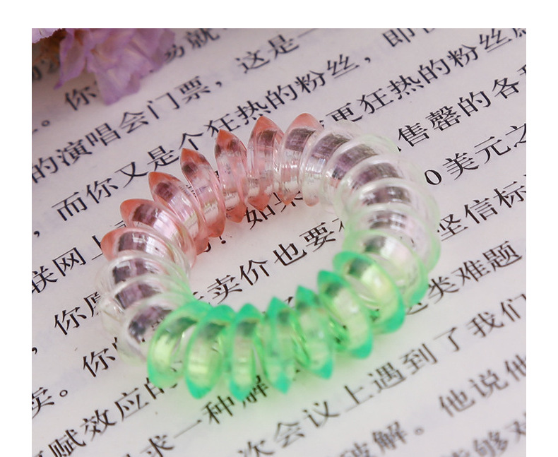 新款果冻三色电话线发圈创意弹力儿童头饰发箍头绳饰品批发外贸详情10