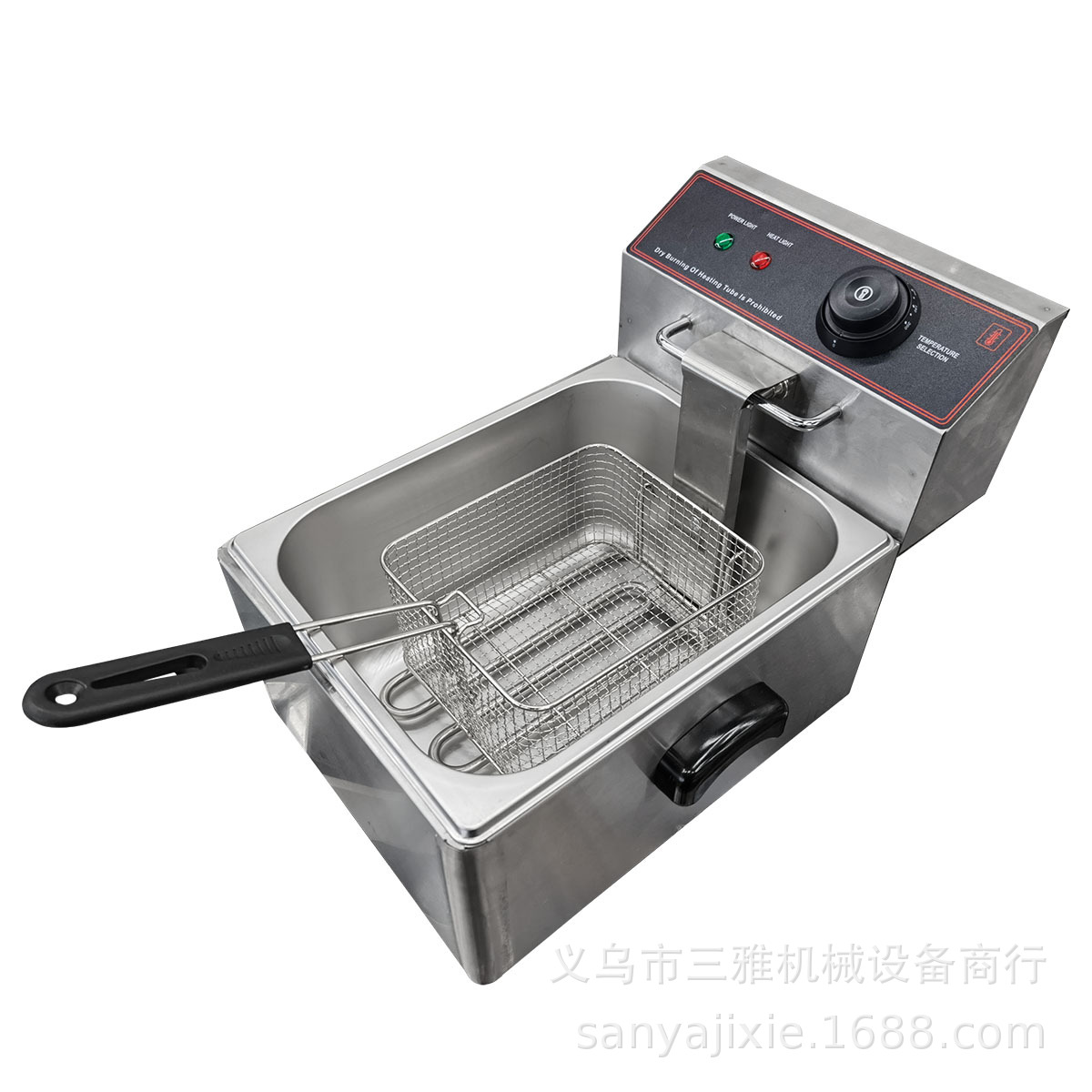 High-quality 6L commercial single-cylinder electric deep fryer for foreign trade, stainless steel small electric deep fryer, fried chicken stove available in multiple models such as double-cylinder pic 5