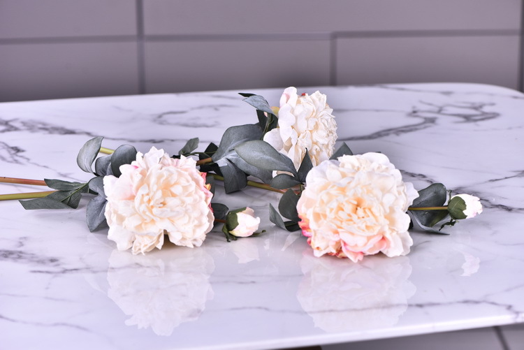 Factory direct sales of 2 simulated peonies, retro charred edge simulated peonies, soft decoration floral art for living rooms, lobbies and homestays pic 34