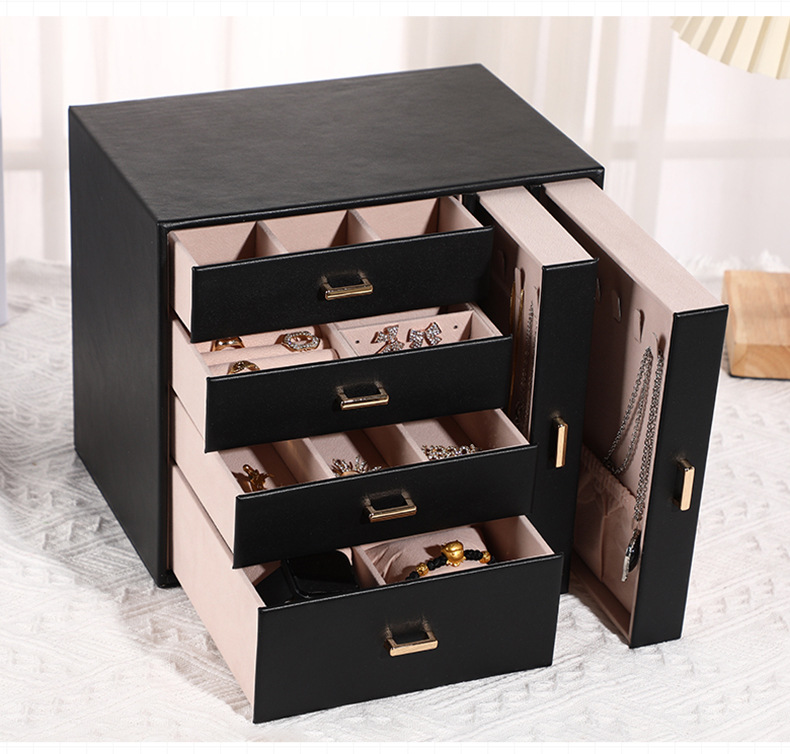 瑾奇欧式多层抽屉大容量首饰盒公主珠宝耳环戒指收纳盒手链项链饰品盒详情16