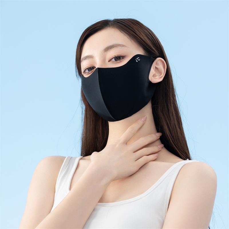 无痕一体防晒口罩防紫外线夏季冰感面罩薄款遮阳护眼口罩批发详情12
