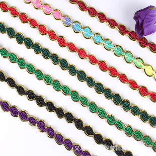 Yiwu manufacturer wholesale of clothing accessories, herringbone lace, centipede lace in stock supply, wavy colored lace pic 9