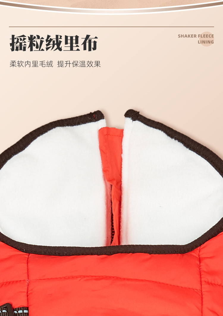 跨境专供宠物衣服秋冬保暖狗狗棉衣加绒加厚反光背带衣服宠物用品详情9