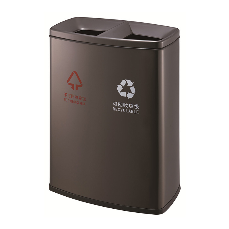 The creative Southern brand GPX-218E stainless steel trash can is a high-end outdoor uncovered classified trash can pic 6