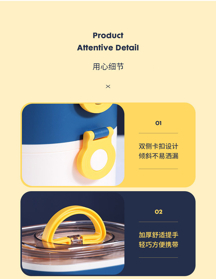 INS网红椭圆双层不锈钢饭盒 学生便当盒便携成人食堂办公保温餐盒详情10