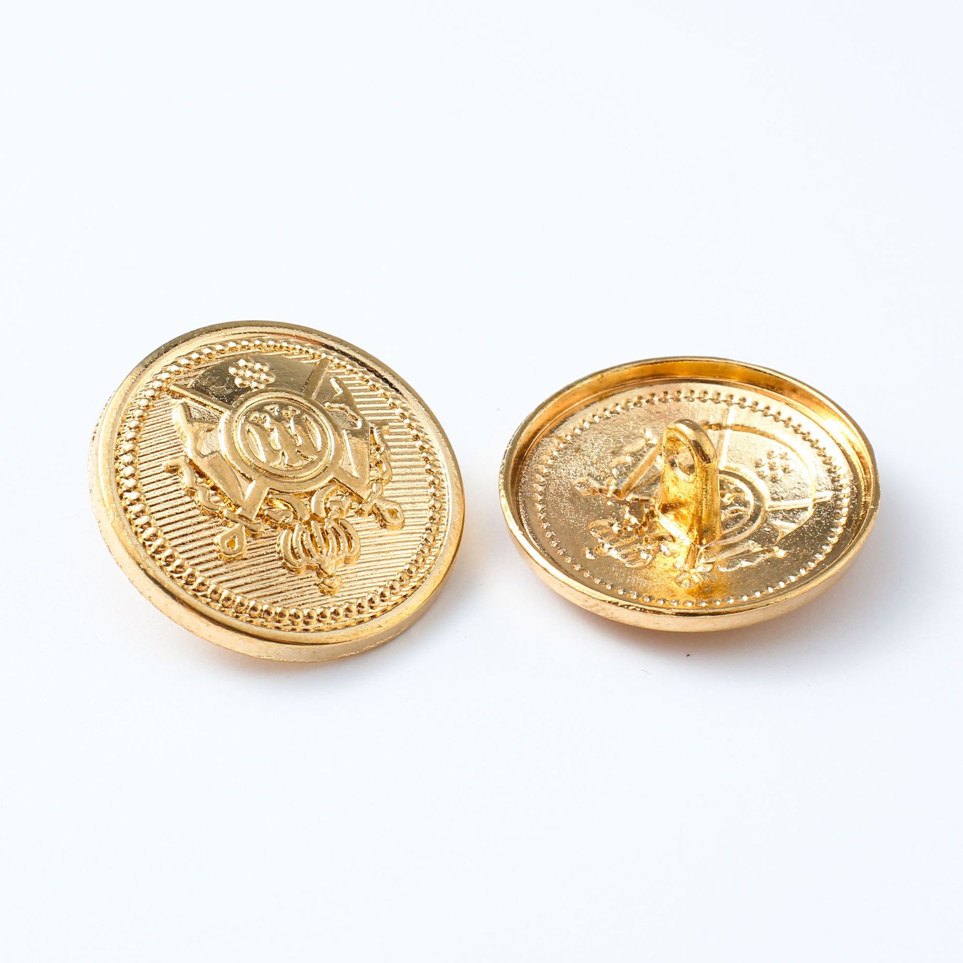 圆形复古铜皮纽扣 牛仔裤扣子 金属铜扣衣服外套大衣扣详情1