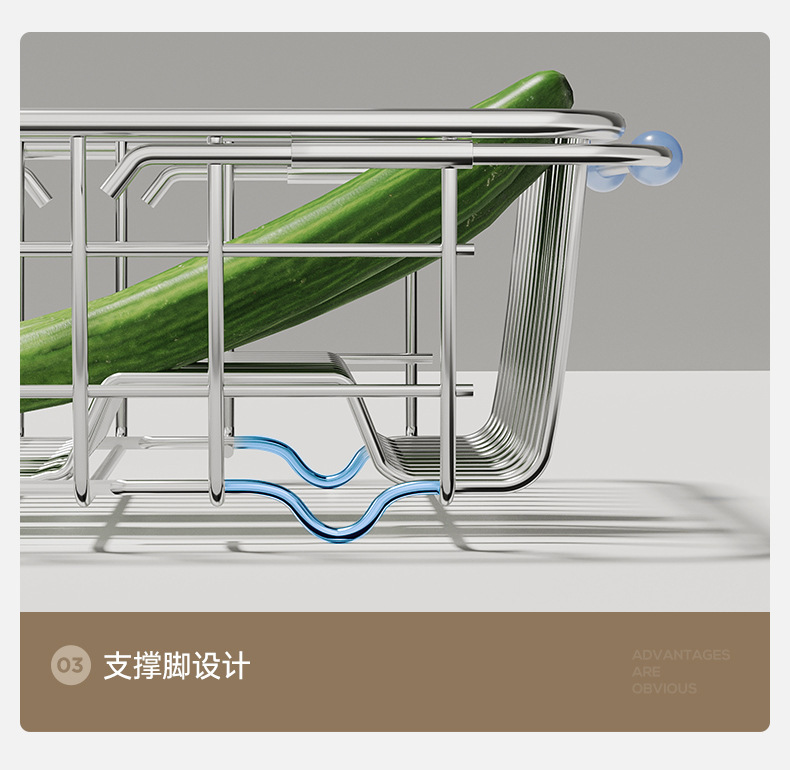 Kitchen sink, washing basin, retractable storage rack, stainless steel sink, draining basket, dish storage rack, kitchenware pic 30
