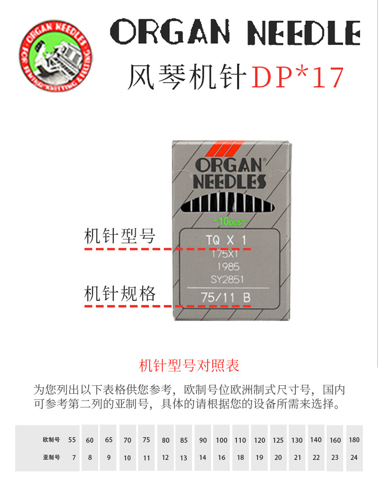 Organ machine needle TQ*1, button machine needle, Japanese imported organ machine needle sewing machine accessories pic 6