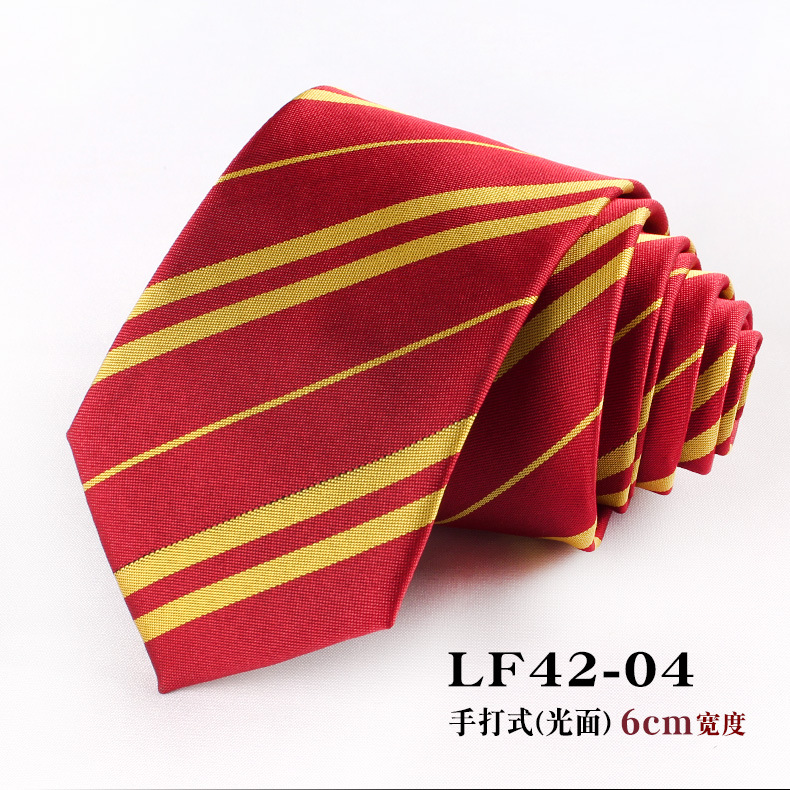 哈利波特领带格兰芬多斯莱特林拉文克劳赫奇帕奇学院条纹徽章领带详情13