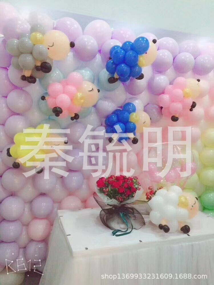 Factory direct sales of 2.2-gram macaron-colored latex balloons for wedding room decoration, party wedding decoration, and wedding celebration balloons pic 3