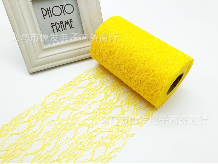 6-inch 25-yard orchid lace roll decoration material, diy fabric, wedding decoration supplies, American mesh roll pic 10