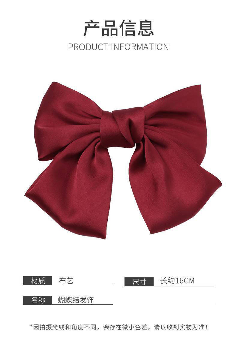 ins Korean-style large bow hair accessory, jk hair clip, fabric at the back of the head, Japanese-style school spring hair clip, hair rope and hairpin pic 2