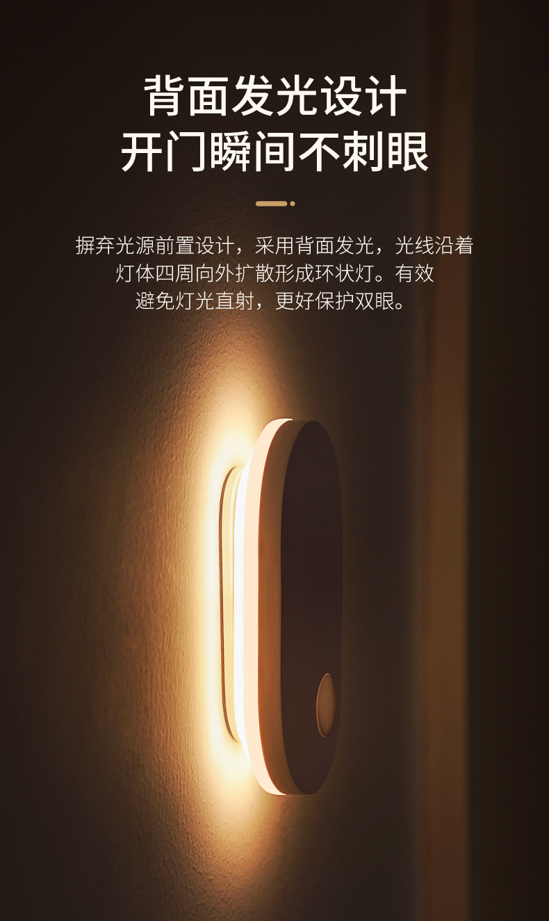 Sunshine Human Body Sensing Lazy person entrance light, Smart Eye Protection Smart Night Light, Creative magnetic corridor light pic 5