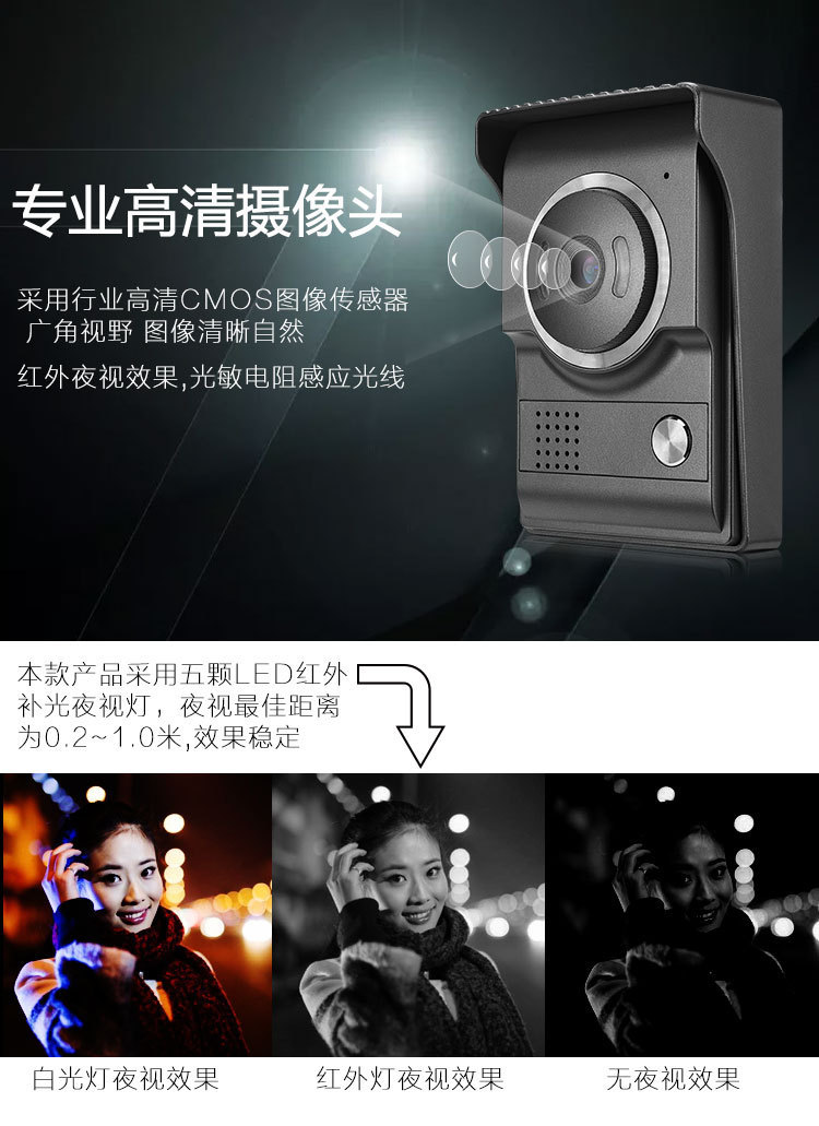 4.3-inch video intercom doorbell, telephone doorbell, smart doorbell, wholesale for foreign trade pic 15