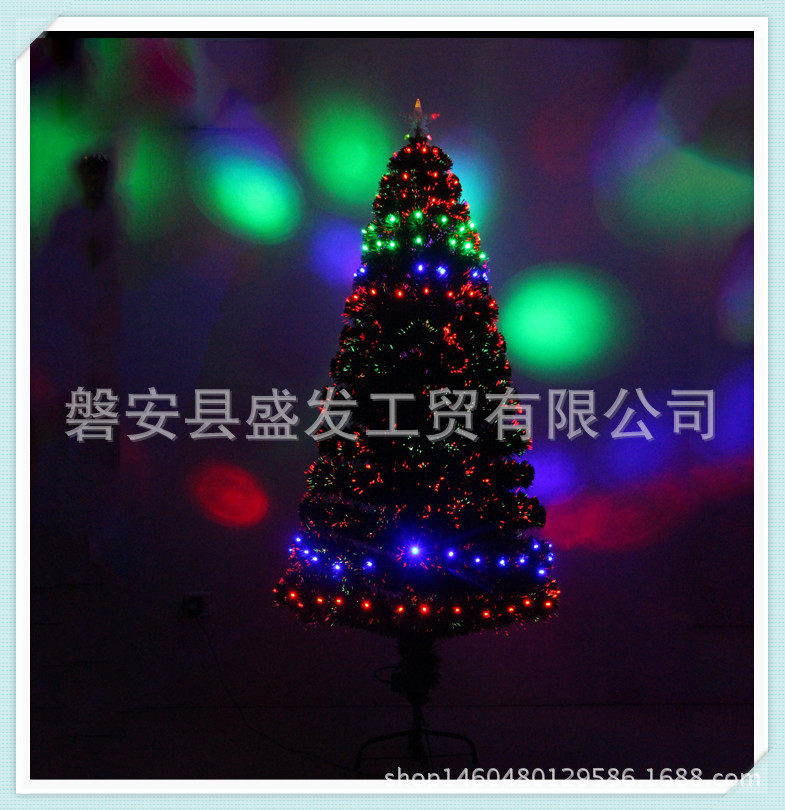 Green leaf fiber optic full-light Christmas tree factory direct sales and customization, various styles, sizes, materials, tree decoration wholesale pic 41