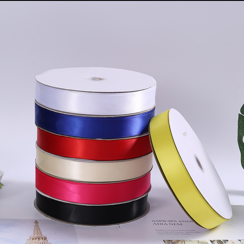 Tianmei polyester colored satin ribbon 2.5CM polyester colored denser satin ribbon Wedding decoration ribbon wholesale ribbon pic 8
