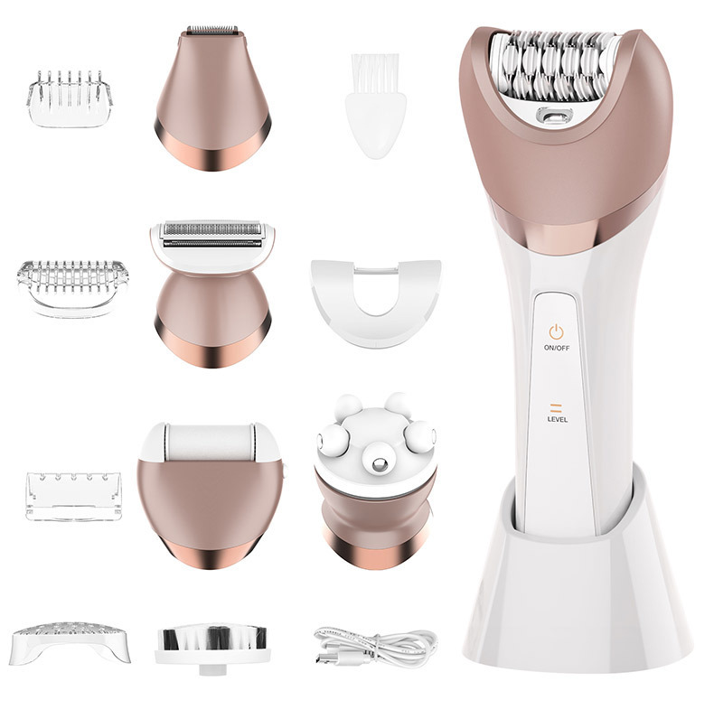 SOLIMPIA Cross-border New multi-functional hair remover for women 6-in-1 styling set, home electric facial cleansing device, hair removal device pic 13