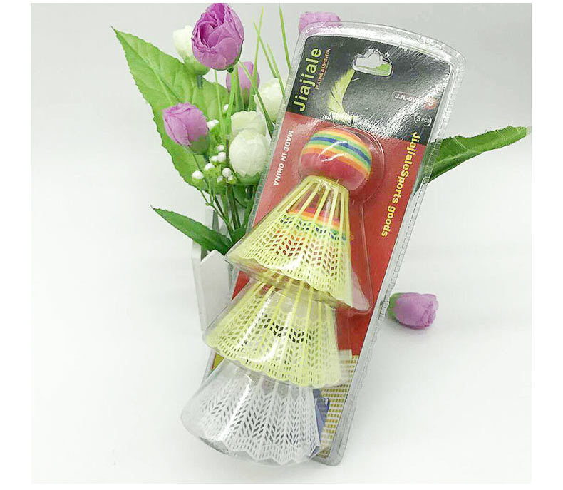 Wholesale of 3 EVA rainbow badminton balls with nylon plastic wool transparent packaging for indoor and outdoor entertainment pic 74