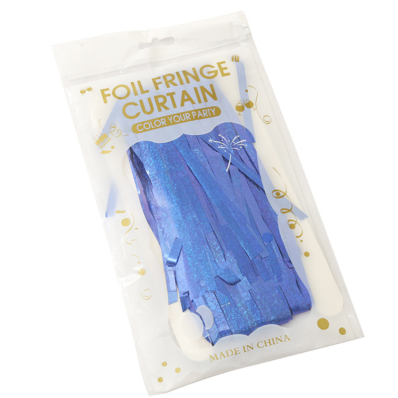 1*2M炫彩高亮镭射雨丝帘儿童节舞台装饰道具生日装饰反光流苏门帘详情12